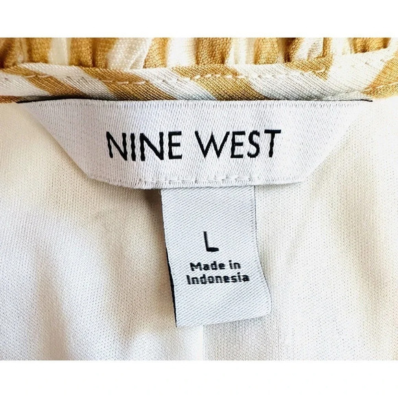 NWT NINE WEST Women Sleeveless Keyhole Full Length Lined Brown Maxi Dress Size L - Picture 9 of 11